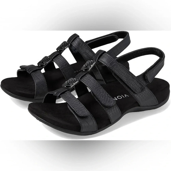 VIONIC AMBER ADJUSTABLE SANDAL -
BLACK Sz : 12 - Picture 1 of 11